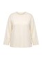 Ecru Snap Button Detailed Regular Fit Knitted Oversized Sweatshirt Tbbaw25Ao00039