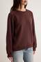 Brown Thick Fleece Inside with Sewing Detail Oversize/Wide Cut Knitted Sweatshirt Twoaw27Sw00121 - 3