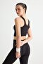 Black Lycra ®   Adaptive ™   Drawstring Covered Knitted Sports Bra Thmaw27Ss00009 - 4