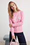 Pink Slogan Printed Long Sleeve Fitted Stretch Knitted T-Shirt Twoaw27Ts00111 - 2