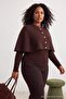 Brown Removable Cape Premium/Special Quality Double Sweater Tbbaw27An00065 - 2
