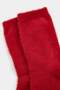 Red-Ecru 2-Piece Cotton Blend Christmas Themed Jacquard Knitted Socks Thmaw27Co00046 - 4