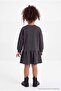 Anthracite 100% Cotton Thick Plain Knitted Dress Tkdaw27El00014 - 3