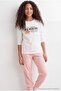 Ecru 100% Cotton Girls' Pajama Set Tkdaw27Pt00017
