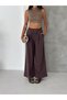 Gabardine Slim Belted Elastic Waist Trousers - 5