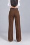 Women's High Waist Belted Front-Embellished Seasonal Wide-Letteed Fabric Pants - 4