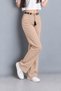 Women's High Waist Belted Front-Embellished Seasonal Wide-Letteed Fabric Pants - 2
