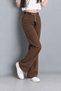 Women's High Waist Belted Front-Embellished Seasonal Wide-Letteed Fabric Pants - 2