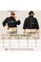 Women's Black Plush Detailed Puffy Coat - Stand-Up Collar Zippered Winter Coat - 7