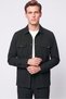 Comfort Fit Side Pockets Flexible Cotton Snap Fasteners Black Shirt Jacket C 736 - 5