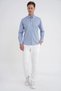 Slim Fit Collar Buttoned Printed Cotton Blue Shirt g 1606 - 2