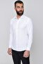 Slim Fit Cotton Satin Classic White Shirt Gk 604