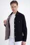 Comfort Fit Flexible Cotton Double-Sided Black Shirt Jacket with Snap Buttons on the Front C 730 - 3
