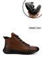 Men's Tan Antique Zippered Genuine Leather Outdoor Boots