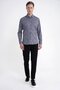 Slim Fit Lapel Collar Stretch Cotton Black Striped Shirt g 1599 - 2