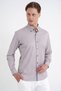 Slim Fit Gingham Printed Cotton Collar Buttoned Mink Shirt g 1604 - 5