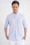 Comfort Fit Fold Cuff Collar 100% Cotton Blue White Striped Shirt g 1600 - 5