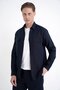 Comfort Fit 100% Linen Navy Blue Shirt Jacket with Side Pockets g 1602 - 3
