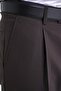 Comfort Fit Comfortable Fit Side Pocket Flexible Cotton Gabardine Pleated Brown Trousers P 1211 - 6