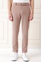 Comfort Fit Belden Fabric Belted Cotton Beige Jogger Pants P 1154