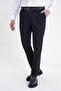 Comfort Fit Comfortable Fit Side Pocket Flexible Cotton Gabardine Pleated Navy Blue Trousers P 1211
