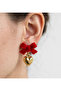 Gold heart velvet earrings lucky cube valentine's day lucky cube