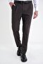 Comfort Fit Comfortable Fit Side Pocket Flexible Cotton Gabardine Pleated Brown Trousers P 1211