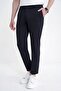 Comfort Fit Comfortable Fit Elastic Waist Dobby Woven Flexible Cotton Navy Blue Jogger Pants P 1217 - 3