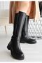 Diona Black Leather Boots - 3