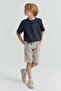 Boy's Textured Capri Pants with Elastic Waist - 3