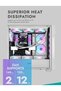 DS900 Mesh ATX/M-ATX/ITX Gaming PC Case, 6ARGB Fan , Up to 360MM Radiator, Up to 425MM GPU, White - 3
