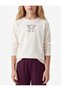 Long Sleeve Crew Neck Rabbit Embroidered Cotton T-Shirt - 2
