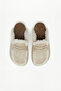 Alka Fur Women's Vegan Leather Beige Sabo Slippers - 6
