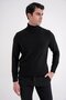 Comfort Fit Diamond Patterned Turtleneck Wool Black Knitwear Sweater Tr 895 - 3
