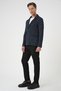 Slim Fit Jacket Lapel Pocket Double-Breasted Navy Blue Wool Knitted Sweater Jacket 01 - 2