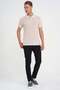Comfort Fit Polo Neck Short Sleeve Beige Knitwear Tr 883 - 4