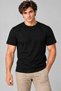 Men's Black Color 100% Cotton Soft Textured Slim Fit Crew Neck Basic T-Shirt - 4