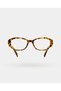 Stella Leopard Geometric Cat Eye Thick Handle Blue Light Protection Glasses - 2