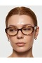 Stella Leopard Geometric Cat Eye Thick Handle Blue Light Protection Glasses - 5