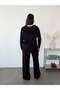 Modal Fabric Zippered Sweatshirt & Wide Leg Sweatpants Set - 5