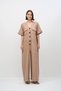 Linen Look Wide Cut Jumpsuit |   44-50 |   25235 - 3