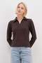 Half Zip Polo Collar Slim Fit Modal Sweatshirt - 2