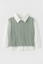 Stylish Baby Girl Knitwear Set – White Shirt, Knitted Sweater and Pants - 5