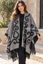 Women's Winter Double-Sided Poncho Shoulder Shawl