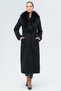 Detachable Fur Belted Long Cashmere Coat Black 3133-Tk - 4