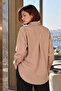 Women's Mink Oversize Long Basic Shirt ARM-22Y001118 - 2