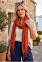 Women's Pomegranate Flower Modal Cotton Scarf 45x195 cm - 3