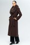 Detachable Fur Belted Long Cashmere Coat K. Brown 3133-Tk - 7