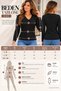 Timeless Elegance - Women's V-Neck Long Sleeve Knitwear Blouse - 6
