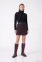 Women's Burgundy Antique Zippered Thick Heeled Genuine Leather Boots - 4